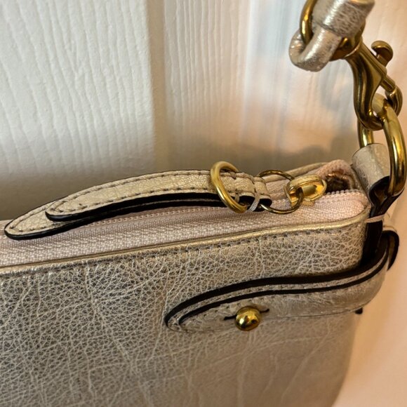 Metallic Gold Coach Crossbody Bag - Picture 7 of 11